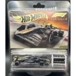 Hot Wheels F1 The Movie APXGP Black Gold Rivery 1:64 Scale Real Rider 3 Wheel Set with Storage Rack